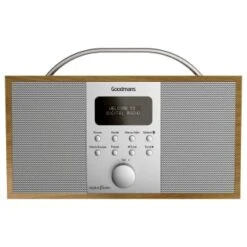 Goodmans Wooden DAB Radio With Bluetooth -Stanlty Shop 363307 goodmans wooden dab radio with bluetooth
