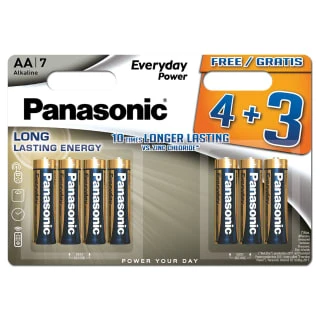 Panasonic AA Alkaline Batteries 7pk 3 Panasonic AA Alkaline Batteries 7pk