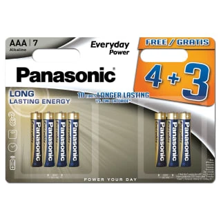 Panasonic AAA Alkaline Batteries 7pk 3 Panasonic AAA Alkaline Batteries 7pk