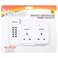 Eveready USB Double Wall Socket -Stanlty Shop 366304 eveready remote control mains socket twin pack
