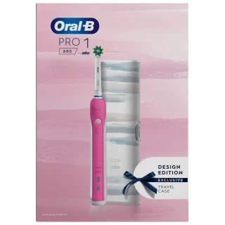Oral B Oral-B Pro 1 680 Rechargeable Toothbrush - Pink 3 Oral B Oral-B Pro 1 680 Rechargeable Toothbrush - Pink