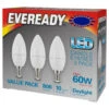 Eveready 60W E14 Candle SES Bulb 3pk 1 Eveready 60W E14 Candle SES Bulb 3pk -Stanlty Shop 370507 eveready 3pck 60w candle ses