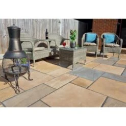B&M Old Riven ECO Patio Pack 9.9m - Autumn Silver -Stanlty Shop 370827 370828 370829 370830 old riven 9 9m patio pack autumn group 1