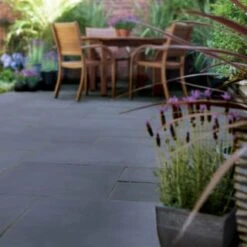 B&M Natural Limestone Patio Pack 15.3m - Blue/Black