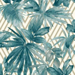 Forage Teal Wallpaper -Stanlty Shop 371203 grandeco forage teal wallpaper