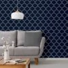 Debona Crystal Trellis Wallpaper - Navy -Stanlty Shop 371258 debona crystal trellis navy wallpaper 2