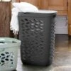 B&M Fleur Pattern Laundry Hamper 62.5L - Charcoal