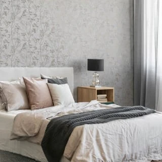 Hedgerow Wallpaper - Grey & Pale Gold 3 Hedgerow Wallpaper - Grey & Pale Gold