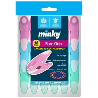 Minky Sure Grip Pegs 18pk 3 Minky Sure Grip Pegs 18pk