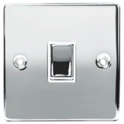 B&M 1 Gang 2 Way Light Switch - Chrome