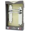 Maple Polished Chrome Door Handles -Stanlty Shop 373433 maple door handle latch chrome