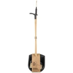 B&M Long Handle Bamboo Dustpan & Brush -Stanlty Shop 374921 bamboo long handle dustpan and brush