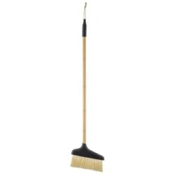 B&M Long Handle Bamboo Dustpan & Brush -Stanlty Shop 374921 bamboo long handle dustpan and brush 3