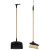 B&M Long Handle Bamboo Dustpan & Brush -Stanlty Shop 374921 bamboo long handle dustpan and brush group