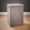 B&M Foldable Laundry Hamper - Grey Sparkle -Stanlty Shop 375333 grey sparkle folding hamper 36x36x56cm