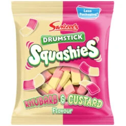 Swizzels Drumsticks Squashies 160g - Rhubarb & Custard