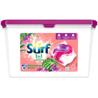 Surf 3-in-1 Capsules - Watermelon Breeze 18pk 3 Surf 3-in-1 Capsules - Watermelon Breeze 18pk