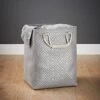 B&M Foil Print Grey Velour Laundry Bag -Stanlty Shop 377525 foil print velour laundry bag 34x45cm grey