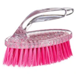 B&M Clear Scrubbing Brush - Pink