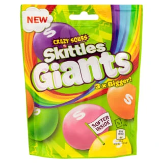 B&M Skittles Giant Sour Pouch 141g 3 B&M Skittles Giant Sour Pouch 141g