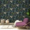 Tropical Leaves Wallpaper - Navy -Stanlty Shop 378549 tropical leaves wallpaper 2
