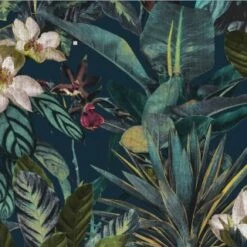 Tropical Leaves Wallpaper - Navy -Stanlty Shop 378549 tropical leaves wallpaper