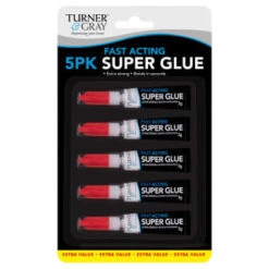 Turner & Gray Fast Acting Super Glue 5pk