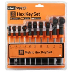 Rolson Pro Hex Key Set 10pc
