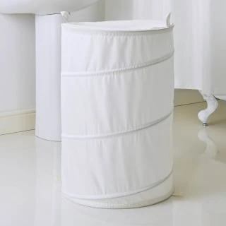 B&M Jacquard Pop-Up Oversized Laundry Bin - White 3 B&M Jacquard Pop-Up Oversized Laundry Bin - White