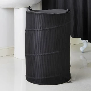 B&M Jacquard Pop-Up Oversized Laundry Bin - Black 3 B&M Jacquard Pop-Up Oversized Laundry Bin - Black