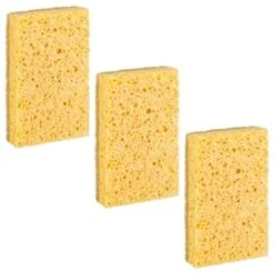 B&M Natural Home Cleaning Sponges With Scourer 3pk -Stanlty Shop 382013 3pk cellulose cealing sponges group