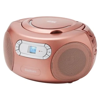 Goodmans CD Boombox With Bluetooth - Rose Gold 4 Goodmans CD Boombox With Bluetooth - Rose Gold - Image 2