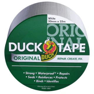 Duck Tape Original 50mm X 25m - White 3 Duck Tape Original 50mm X 25m - White