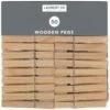 B&M Wooden Pegs 50pk -Stanlty Shop 383540 50pk wooden pegs