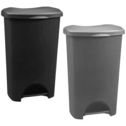 Addis ECO Pedal Bin 50L - Grey 7 Addis ECO Pedal Bin 50L - Grey -Stanlty Shop 383675 383676 addis eco pedal bin 50l grey