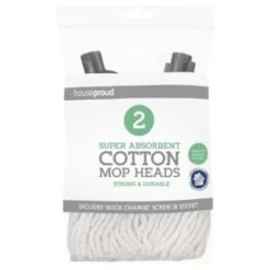 B&M Cotton Mop Heads 2pk