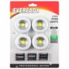 Eveready Cob Push Lights 4pk 1 Eveready Cob Push Lights 4pk -Stanlty Shop 384103 4pk eveready push lights