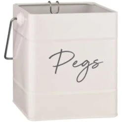 B&M Hanging Peg Tin - White