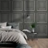 Amara Panel Gunmetal Wallpaper - Silver -Stanlty Shop 385404 amara panel silver gunmetal wallpaper