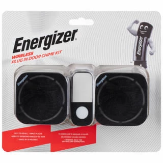 Energizer Wireless Plug-In Door Chime Kit 2pk - Black 3 Energizer Wireless Plug-In Door Chime Kit 2pk - Black