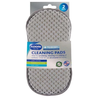 Addis Anti-Bac Cleaning Pads 2pk - Grey 3 Addis Anti-Bac Cleaning Pads 2pk - Grey