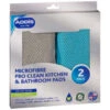 Addis Microfibre Pro Clean Kitchen & Bathroom Pads 2pk -Stanlty Shop 386464 2pk addis microfibre pro cleaning kitchen and bathroom pads