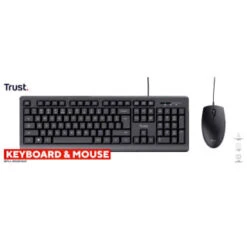 B&M Trust Wired Mouse & Keyboard 2pk -Stanlty Shop 386632 trust wired mouse and keyboard