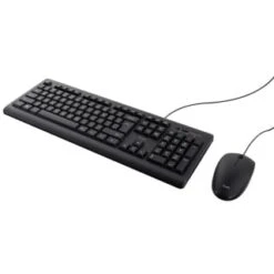 B&M Trust Wired Mouse & Keyboard 2pk -Stanlty Shop 386632 trust wired mouse and keyboard 4