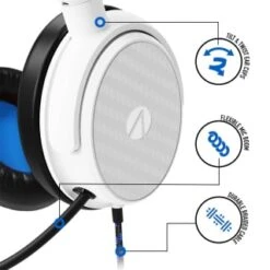 B&M Stealth C6-100 Headset -Stanlty Shop 386746 c6100 stealth headset white and blue 5