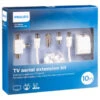Philips TV Extension Kit 10 Metre White Coaxial Lead -Stanlty Shop 387480 tv arial extension kit 10m