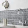 Berrington Grey Subway Self Adhesive Wall Tile -Stanlty Shop 389754 berrington grey subway self adhesive wall tile 2