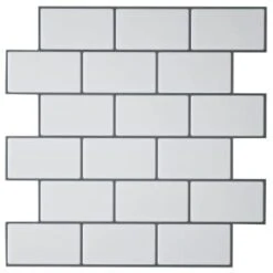 Hatfield White Subway Self Adhesive Wall Tile -Stanlty Shop 389764 hatfield white subway self adhesive wall tile 3