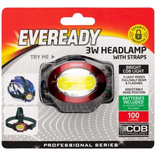 Eveready 3W Head Lamp With Straps 3 Eveready 3W Head Lamp With Straps