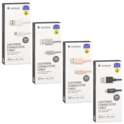 Goodmans Lightning Charge/Sync Cable 2m - White -Stanlty Shop 390297 goodmans lightning charge and sync cable 2m white